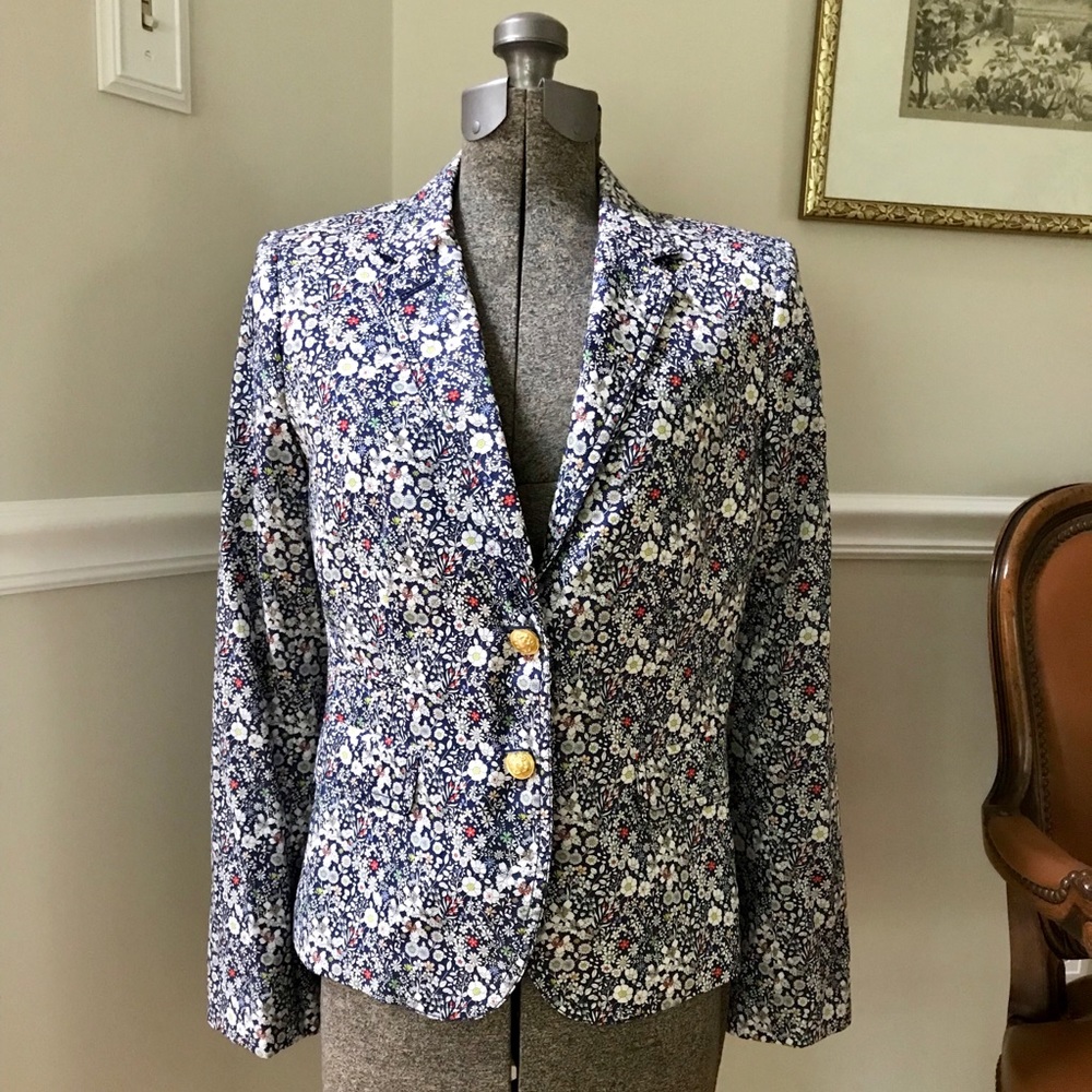 NWT $225 J Crew School Boy Blazer Liberty floral